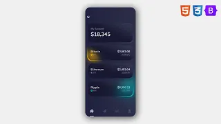 Crypto Currency App UI Design to HTML CSS Using Bootstrap 5