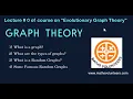 Lec of Evolutionary Graph Theory Graphs Adjacency Matrix Random Graphs