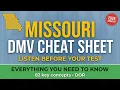 Missouri DMV Permit Test 2026 The 82 Facts You MUST Know Full Study Guide