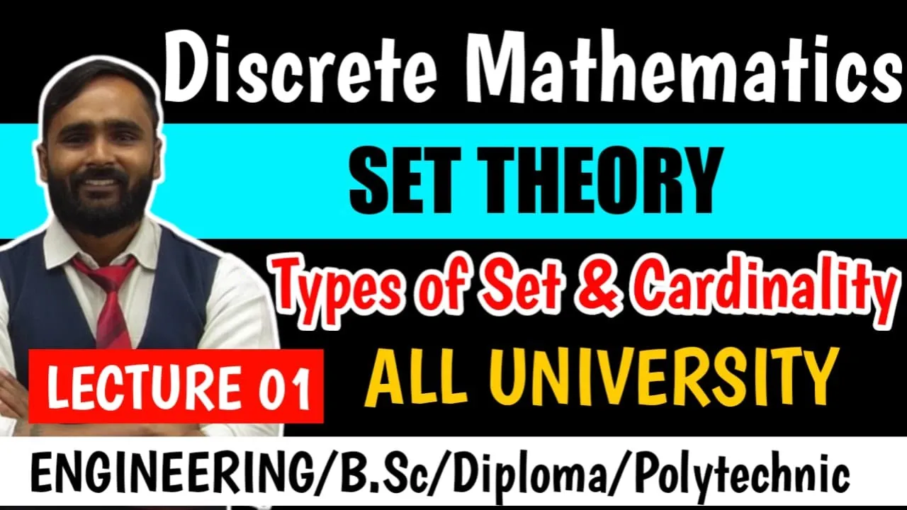 DISCRETE MATHEMATICS | MATHEMATICS | SET THEORY |Types of Set|Cardinality of Set| PRADEEP GIRI SIR