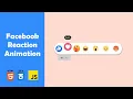 Facebook Reaction Animation Using HTML CSS And JAVASCRIPT Margin is zero