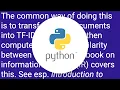 How to compute the similarity between two text documents