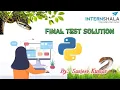 Internshala Python answer key