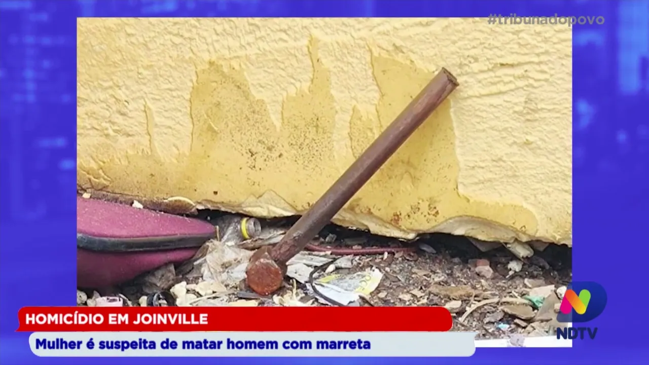 Homicídio em Joinville: Mulher é suspeita de matar homem com marreta