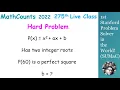 MathCounts 2022 State Competition Problem 8 Target Round Practice for Nationals Finals