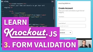 Learn Knockout js - Part 3 Form Validation