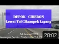 Sawangan Depok - Cirebon lewat tol layang Cikampek | 04 Januari 2021