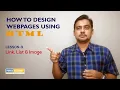 HOW TO DESIGN WEBPAGES USING HTML LESSON 3 LINK LIST AND IMAGE