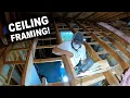 Sistering Ceiling Joists Strapping and Nailers for Drywall Bedroom Remodel