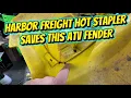 Plastic welding or mending with harbor freight welding gun hot staple gun