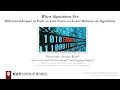 When Algorithms Err Differential Impact of Early vs Late Errors on Users Reliance on Algorithms
