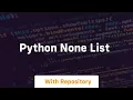 python none list