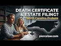 How do I get a death certificate and estate filing NC