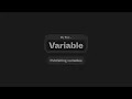 My First Variable Publishing variables