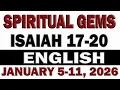 SPIRITUAL GEMS JANUARY 5-11 2026 MID WEEK MEETING CHRISTIAN LIFE AND MINISTRY