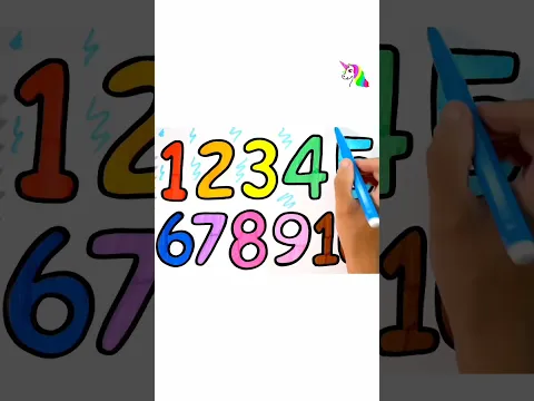 Numbers Drawing for kid #art #coloring #drawing