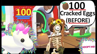 hatching 100 cracked eggs before update adopt me roblox 