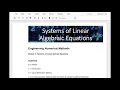 2 0 - Systems of Linear Algebraic Solutions