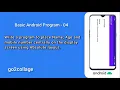 EP 04 Android Studio Basic Program I go2collage