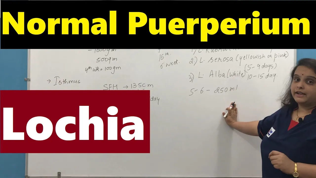 Normal Puerperium | Lochia | Involution | Nursing Lecture