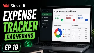How to create Expense Tracker Dashboard in Python Streamlit Episode 18