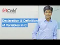 Difference between Declaration and Definition of variables in C