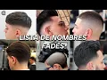 What are the types of fades called List of fade gradient names