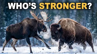 Moose vs Bison - Who Would Win?