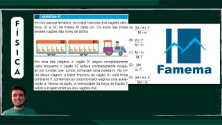 Famema - Física - 2ª Lei de Newton 🟥🟨→