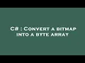 C Convert a bitmap into a byte array