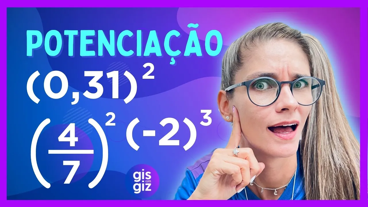 POTENCIAÇÃO | Cortes da LIVE | Potenciação com números naturais e racionarias \Prof. Gis/