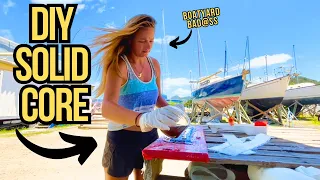 ⛵️ROTTEN CORE REPLACEMENT (part 2)| DIY Sailboat Teak Deck Removal | Hallberg Rassy 352
