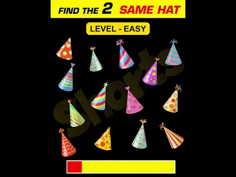 Can You Find The 2 Same Hat? | Test Your Eyes | #shorts