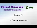 Copy constructor Lecture types of constructor OOP using c in urdu hindi