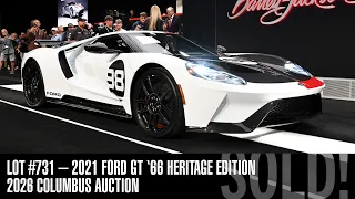 SOLD 2021 Ford GT 66 Heritage Edition - BARRETT-JACKSON 2026 COLUMBUS AUCTION