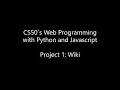CS50 Web Project 1 Wiki