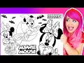 Coloring Minnie Mouse Halloween Disney Coloring Pages Mickey Minnie Coloring Markers