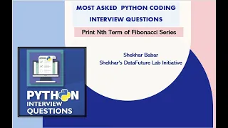 Fibonacci Series RECURSION I Python Program I Nth Term of Fibonacci Series Interview Question