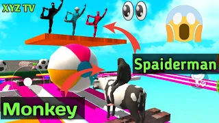 Download 😱 Monkey  🆚 Spaiderman 😰 कौन जीतेगा😕| Monkey Ride with Horse Cow |#youtube #cartoon#animal#superhero MP3