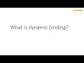 What is dynamic binding in java with example Java tutorial for beginner