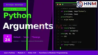 Python Function Arguments Explained Default Keyword args HNM TECHNOLOGIES