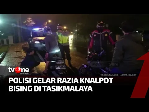 Antisipasi Tindak Kriminal di Jalanan, Polisi Razia Knalpot Bising di Tasikmalaya