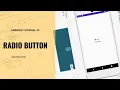 Android Studio Tutorials how to create a Radio Button in android studio