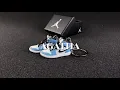 Air Jordan 1 Retro High White University Blue Black 3D sneaker keychain mini shoe wholesale with box