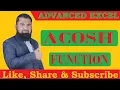 Microsoft Excel Training Acosh Function