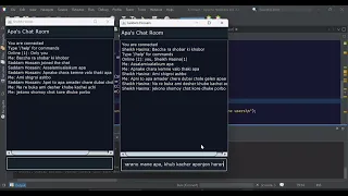 Chat application using java socket programming swing multi threading