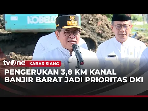 Pramono Anung Tinjau Pengerukan Kali Kanal Banjir Barat