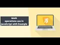 Math operations use in JavaScript with example In Urdu Hindi - Learncodeweb