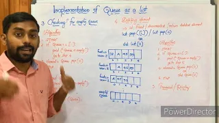 Implementation of Queue Operations Data Structures in Python CBSE XII Computer Science