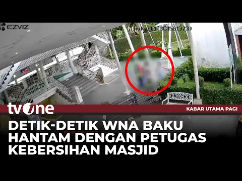 Diduga Tidak Terima Ditegur Lepas Sendal, WNA Terlibat Baku Hantam dengan Petugas Kebersihan Masjid